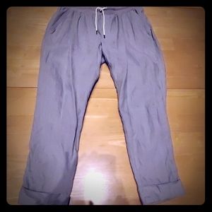 Athleta Linen Cropped Capri Pants